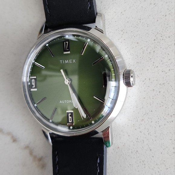 Slightly Used Timex Marlin® Automatic 40mm Leather Strap Watch (TW2V44600) - Picture 8 of 15